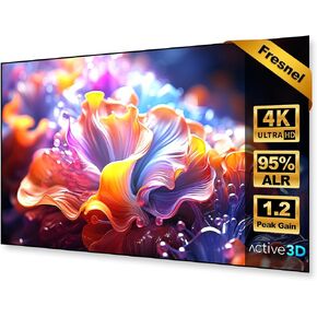 NothingProjector Projector Screen, Fresnel 100 inch, Ambient Ceiling Light Rejecting ALR, 1.2 Gain, 4K Ultra HD Fixed Frame 16:9, On Wall Mount Projection Screen for Ultra Short Throw Projectors