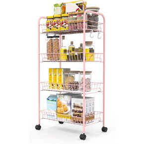 عربة مرافق معدنية من 4 مستويات ، عربة تخزين متعددة الوظائف للمكتب ، غرفة المعيشة ، المطبخ ، الحمام ، عربة منظمات خفيفة الوزن مع عجلات ، أبيض in Kuwait