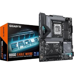 Gigabyte B860 Eagle wifi6e Intel Core Ultra (Series 2) LGA 1851 Motherboard ، ATX ، DDR5 ، 3X M.2 ، PCIe 5.0 ، USB-C ، WiFi6e ، 2.5GBE LAN ، EZ-LATCH