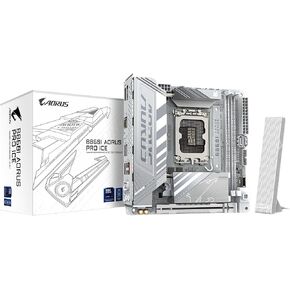 Gigabyte B860i Aorus Pro Ice Intel Core Ultra (Series 2) LGA 1851 Motherboard ، Mini-ITX ، DDR5 ، 2x M.2 ، PCIe 5.0 ، Thunderbolt 4 ، WiFi7 ، 2.5GBE LAN ، EZ-Latch