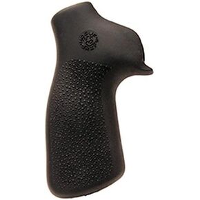 Hogue OverMolded Rubber Monogrip for Ruger GP100 & Super Redhawk Revolvers, No Finger Grooves, Black - 80010