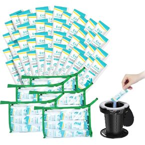 BLIKA Portable Toilet Absorbent Gel, Camping Toilet Gel Powder, Odor-Control Urine Liquid Waste Gel, Eco Absorbent Gel, Poo Urine Powder for Outdoor Camping, Hiking, Emergency