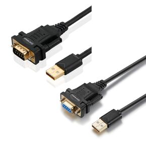 USB 2.0 إلى Cable DB9 DB9 و 6 قدم USB 2.0 إلى الكابل التسلسلي لـ DB9 لـ Windows 11،10 ، 8 ، 7 ، Vista ، XP ، 2000 ، Linux و Mac OS