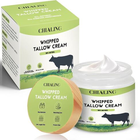 Beef Tallow Balm for Skin Care - All Natural Moisturizing Body Oil with Honey and Beeswax - Tallow from Grass-Fed Cows – Beef Tallow Moisturizer,-Made in USA (2.0 Oz) in Saudi Arabia