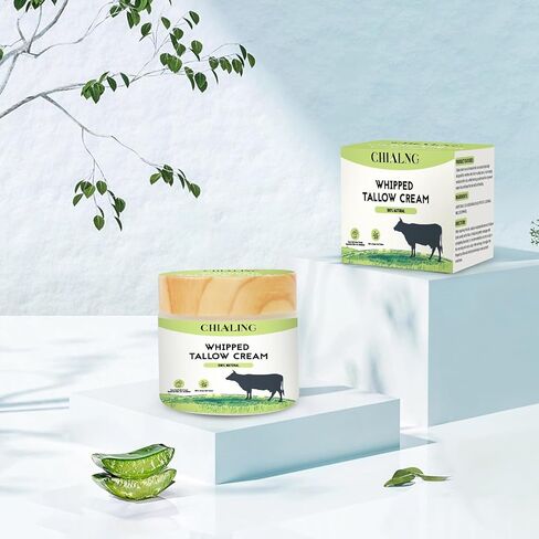 Beef Tallow Balm for Skin Care - All Natural Moisturizing Body Oil with Honey and Beeswax - Tallow from Grass-Fed Cows – Beef Tallow Moisturizer,-Made in USA (2.0 Oz) in Saudi Arabia