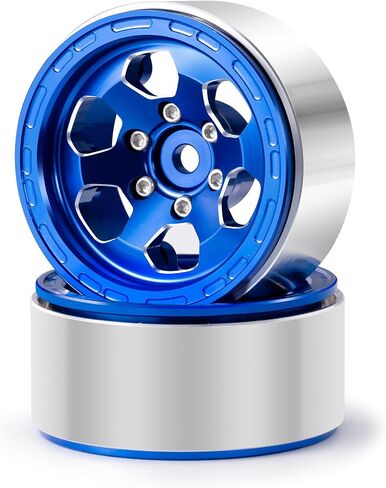 RCHUBAM 1.3 "RC Beadlock Wheel Rims 1/18 مقياس 1.0" بالإضافة إلى عجلات الألومنيوم متوافقة مع 1/18 TRX4M 1/24 AXIAL SCX24 RC CRAWLER UPGRADE (Titanium Gray) in Kuwait