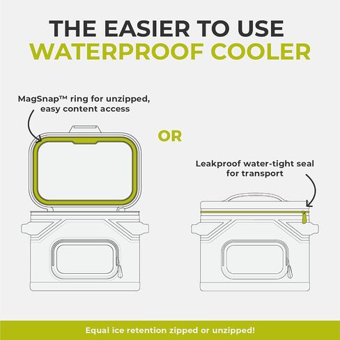 CORE Magnetic Leak Proof Soft Cooler with Waterproof Zipper | Insulated Bag Portable Ice Chest Box | Best Soft Cooler for Food & Beverages for Tailgating, Car Camping, Travel, and Family Beach Picnics in Kuwait