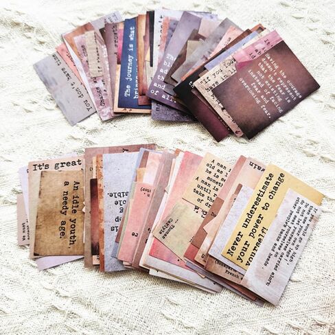 60pcs Non-repetitive Positive Sayings, Bible Verse Stickers, Inspirational Christian Vintage Journaling Stickers Typewriter Font Quotes for Scrapbooking,Junk Journal, Planner, Collage, Laptop in Saudi Arabia