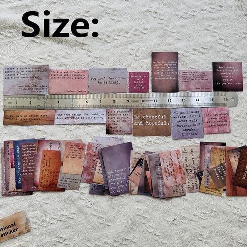 60pcs Non-repetitive Positive Sayings, Bible Verse Stickers, Inspirational Christian Vintage Journaling Stickers Typewriter Font Quotes for Scrapbooking,Junk Journal, Planner, Collage, Laptop in Saudi Arabia