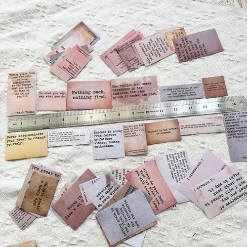 60pcs Non-repetitive Positive Sayings, Bible Verse Stickers, Inspirational Christian Vintage Journaling Stickers Typewriter Font Quotes for Scrapbooking,Junk Journal, Planner, Collage, Laptop in Saudi Arabia