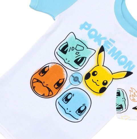 Pokemon Boys' Pikachu 4-Piece Cotton Pajama Set in Saudi Arabia