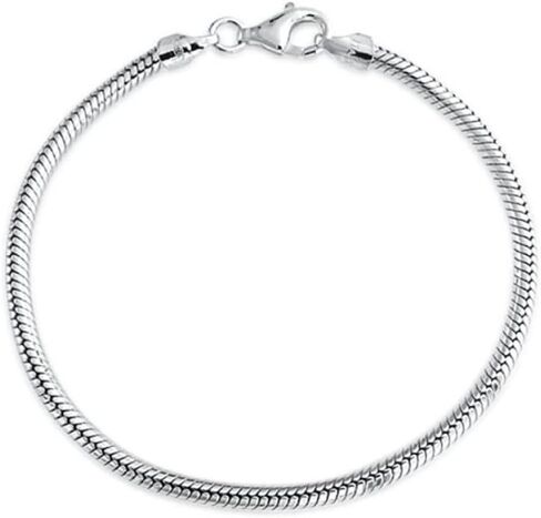 10pcs Adabele 304 Grade Surgical Stainless Steel 3mm Snake Chain Bracelet 7.5 inch Jewelry Making Chain Tarnish Resistant for Large Hole Bead Jewelry Making SJF177-A3 in Saudi Arabia