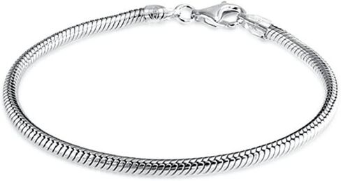 10pcs Adabele 304 Grade Surgical Stainless Steel 3mm Snake Chain Bracelet 7.5 inch Jewelry Making Chain Tarnish Resistant for Large Hole Bead Jewelry Making SJF177-A3 in Saudi Arabia