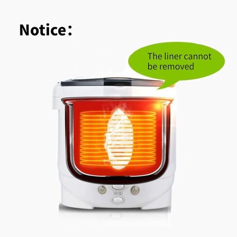 1L Mini Rice Cooker, 12V Electric Lunch Box Multifunctional Portable Rice Cooker Food Automatic Non Stick Pot for Car Travel Camping (White) in Saudi Arabia