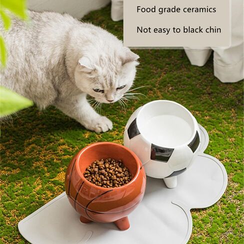 Cat Bowls Cat Food Bowl Elevated Cat Bowls Anti Vomiting & Protect Pet's Spine, Cute Fruit Cat Water Bowl Cat Dish for Food Water Heavy Cat Bowls for Indoor Cats Flat Faced Cats and Kitten(Banana) in Saudi Arabia