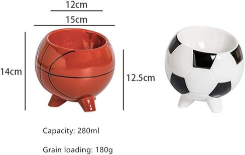 Cat Bowls Cat Food Bowl Elevated Cat Bowls Anti Vomiting & Protect Pet's Spine, Cute Fruit Cat Water Bowl Cat Dish for Food Water Heavy Cat Bowls for Indoor Cats Flat Faced Cats and Kitten(Banana) in Saudi Arabia
