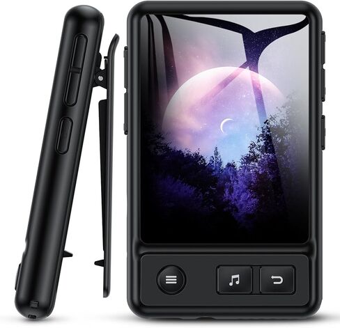 مشغل Agptek MP3 مع Bluetooth 5.3 ، 2.4 "شاشة تعمل باللمس الكاملة 32 جيجابايت مع مقطع ومعصم للرياضة ، الجري ، والمشي ، ودعم ما يصل إلى 128 جيجابايت (أسود) in Kuwait