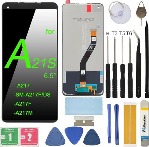 LCD Screen Replacement for Samsung Galaxy A21S A217 SM-A217M/DS 6.5" Assembly LCD Display Touch Screen Digitizer with Tools Adhesive Frame in Kuwait
