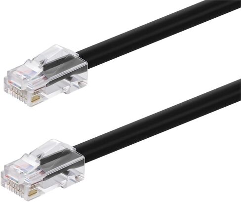 Monoprice Cat6A Patch Cable - 20 Feet - Blue | 26AWG, 10G, Bare Copper Conductor, Gold Plated Copper Connector, RJ45, Non-booted Ethernet Cable in Saudi Arabia