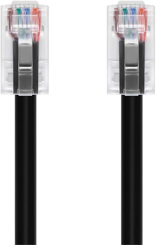 Monoprice Cat6A Patch Cable - 20 Feet - Blue | 26AWG, 10G, Bare Copper Conductor, Gold Plated Copper Connector, RJ45, Non-booted Ethernet Cable in Saudi Arabia