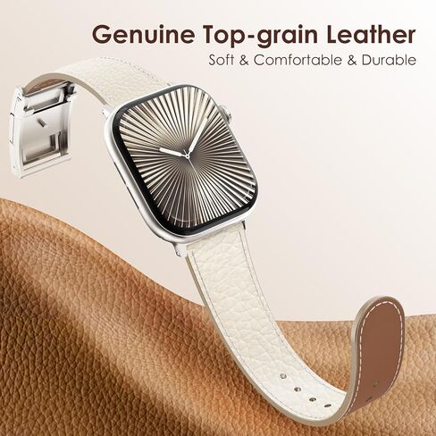 XINGYAS Leather Magnetic Watch Band Compatible with Apple Watch Ultra Band 49mm 46mm 45mm 44mm 42mm 41mm 40mm 38mm, Replacement Strap for Women Men iWatch Ultra 2/Ultra/SE/Series 10/9/8/7/6/5/4/3/2/1 in Kuwait