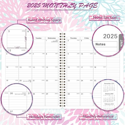 MaaIbok Planner 2025-2026 - 2025-2026 Academic Planner, JUL 2025 - JUN 2026 Planner, 8" x 10" Weekly Monthly Planner with Monthly Tabs, to-do Lists, Twin-Wire Binding, Thick Paper, Perfect for learning in Saudi Arabia
