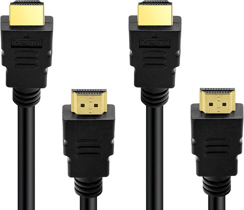 5-Pack HDMI Cable 3 ft 2.0 4K Ultra HD/Cord,High-Speed, 18Gbps,2.0b @60Hz,(1080P 2160P HDR),Black HDMI Cord，for Laptop, Monitors, HDTV in Saudi Arabia