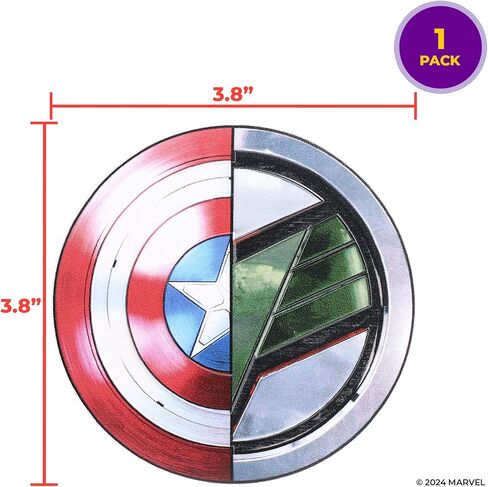 Marvel Studios' Captain America: Brave New World Cupcake Rings, 24 Captain America & Falcon Cupcake Decorations, Food Safe Cake Toppers, Party Favors – 24 Pack in Kuwait