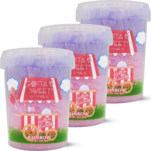 Gotta B Sweet Cupcake Cotton Candy - 2 oz Reclosable Jar - Pink and Yellow - Birthday Party Treats for Kids in Saudi Arabia