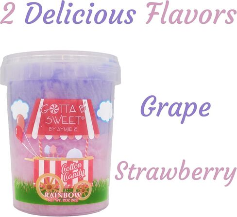 Gotta B Sweet Cupcake Cotton Candy - 2 oz Reclosable Jar - Pink and Yellow - Birthday Party Treats for Kids in Saudi Arabia