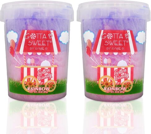 Gotta B Sweet Cupcake Cotton Candy - 2 oz Reclosable Jar - Pink and Yellow - Birthday Party Treats for Kids in Saudi Arabia