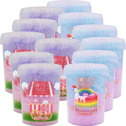 Gotta B Sweet Cupcake Cotton Candy - 2 oz Reclosable Jar - Pink and Yellow - Birthday Party Treats for Kids in Saudi Arabia