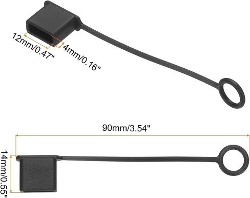 MECCANIXITY 20pcs USB Port Cover Anti Dust Silicone USB Type-A Female Ports Protective Cover Protectors for PC Laptop, Black in Kuwait