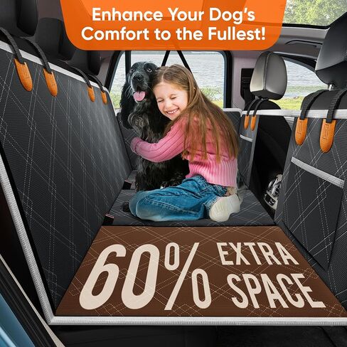 Pawfect Seat Back Seat Extender for Dogs – Upgraded Large Size Hard Bottom Car Seat Cover for Dogs – Fits All Cars, & SUV's in Saudi Arabia
