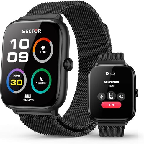 2.06" AMOLED Smart Watches with Blood Pressure, 118 Sports Modes, Fitness Activity Tracker for Men Women, Heart Rate Sleep SpO2 and Stress Monitor, IP68 Waterproof, Compatible with Android and iPhone in Kuwait