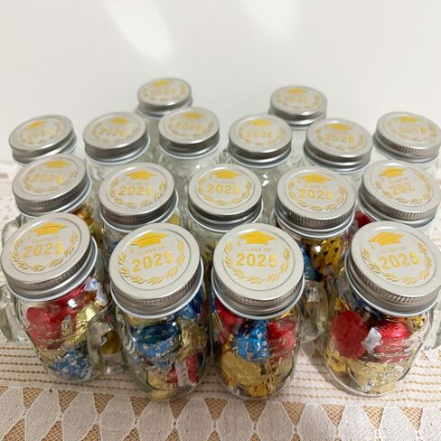 100 قطعة من ملصقات التخرج، فئة 2024، ملصقات تخرج شفافة للتهنئة، مستلزمات حفلات التخرج، ملصقات قبعة التخرج لأظرف سجل القصاصات 1.6 بوصة (فئة 2024-1، أسود) in Kuwait