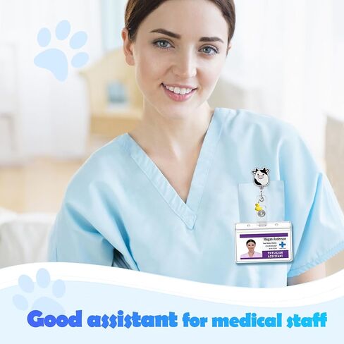Plifal لطيف شارة حيوان شارة بكرة قابلة للسحب مع مقطع الهوية للممرضة التمريض - مضحكة طلاء اسم علامة بطاقة علامة التمساح مقطع لمكتب طب الأطفال مستشفى مستشفى المستشفى in Saudi Arabia