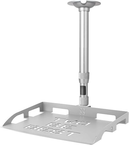 2-Be-Best Projector Ceiling Mount with Tray, 14.4-23.6IN / 37-60CM Height Adjustable Projector Tray Mount 360° Rotation Ceiling Projectors Mount Universal Projectors Shelf Upgraded Silver in Saudi Arabia