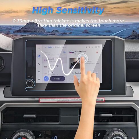 Carwiner Screen Protector Compatible with 2024 Toyota Tacoma SR /SR5/TRD PreRunner Display Accessories，8 inch Matte Tempered Glass Navigation Touch Screen Film. in Kuwait