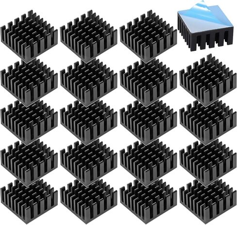 2pcs 40mm Heatsink Kit 100mmx40mmx20mm + 3M8810 Thermal Conductive Adhesive Tape, Cooling Aluminium Heat Sink in Saudi Arabia