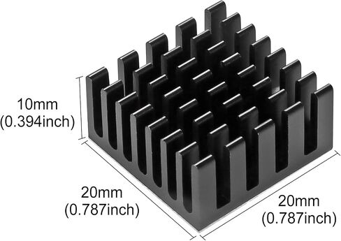 2pcs 40mm Heatsink Kit 100mmx40mmx20mm + 3M8810 Thermal Conductive Adhesive Tape, Cooling Aluminium Heat Sink in Saudi Arabia