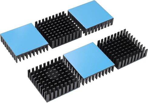 2pcs 40mm Heatsink Kit 100mmx40mmx20mm + 3M8810 Thermal Conductive Adhesive Tape, Cooling Aluminium Heat Sink in Saudi Arabia