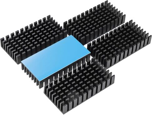2pcs 40mm Heatsink Kit 100mmx40mmx20mm + 3M8810 Thermal Conductive Adhesive Tape, Cooling Aluminium Heat Sink in Saudi Arabia