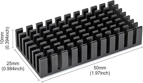 2pcs 40mm Heatsink Kit 100mmx40mmx20mm + 3M8810 Thermal Conductive Adhesive Tape, Cooling Aluminium Heat Sink in Saudi Arabia