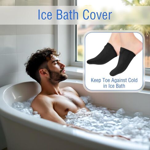 COSMOS 2 PCS Neoprene Toe Theres Sleeve Ice Bath Toe Cover Cover Thermal Foot Toe Cap Caps Accesories Ice Bath Accourse Cycling Foot Covers for Winter Outdoor Sports Cycling التزلج على المشي لمسافات طويلة in Kuwait