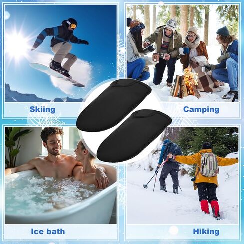 COSMOS 2 PCS Neoprene Toe Theres Sleeve Ice Bath Toe Cover Cover Thermal Foot Toe Cap Caps Accesories Ice Bath Accourse Cycling Foot Covers for Winter Outdoor Sports Cycling التزلج على المشي لمسافات طويلة in Kuwait