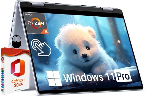 Dell Inspiron 7445 2-in-1 Business Labtop ، Office 2024 Lifetime License ، 14 "Full HD+ Touch Screens ، Amd Ryzen 5 ، Radeon Graphics ، 32 GB DDR5 ، 1 TB SSD ، Photeprint ، Windows 11 Pro ، W/Associory in Kuwait