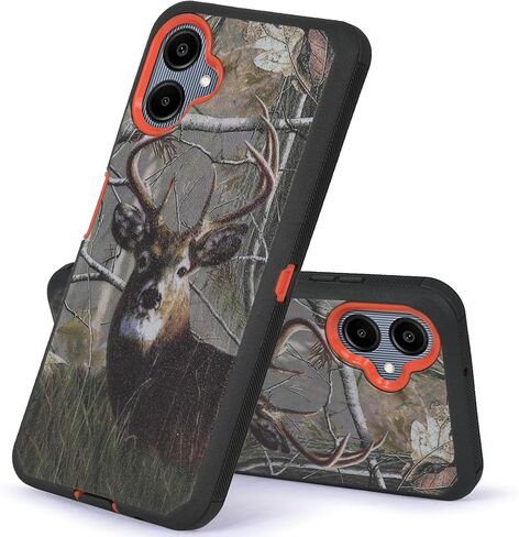 Compatible for Samsung Galaxy A06 Case, Shockproof Heavy Duty Rugged Phone Cover with Belt Clip Holster, Built in Screen Protector (Buck) in Saudi Arabia