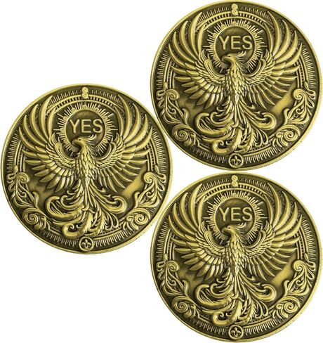 Phoenix & Skull Decision Coin - Dual-Sided Motivational YES/NO Flip Coin in Saudi Arabia