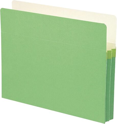 Smead File Pocket, Straight-Cut Tab, 1-3/4" Expansion, Letter Size, Blue, 25 per Box (73215) in Saudi Arabia
